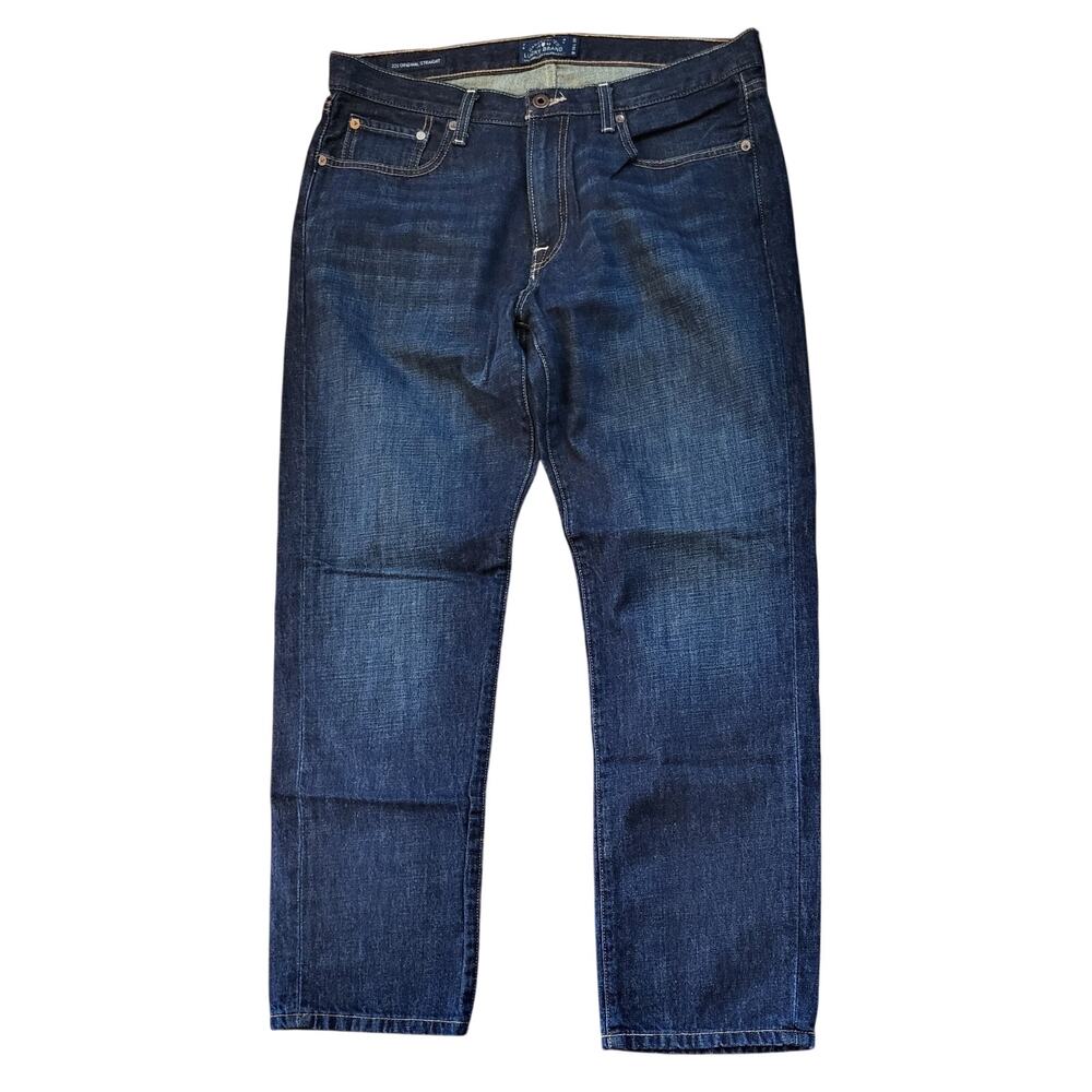 Lucky Brand Jeans Mens 34x30 (36x30 ACTUAL) 221 Original Straight Blue Denim